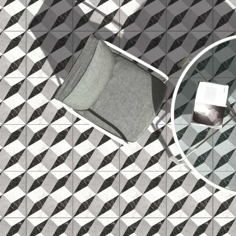 Cubed Noir Designer Tiles